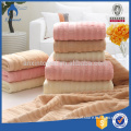 Comfortable 100% cotton jacquard terry bath towel gift set with dobby